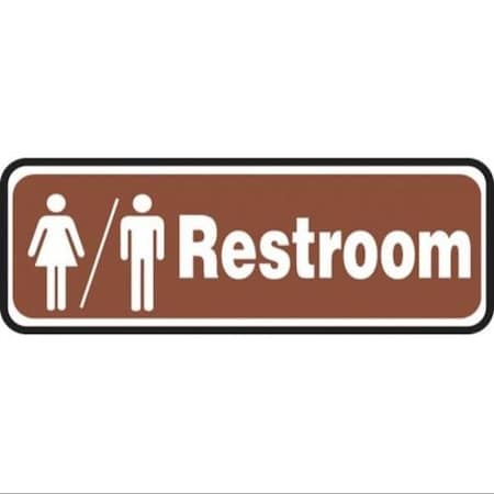 Accuform Unisex Restroom, Plastic, 3 in x 10 in, 3/16" mounting holes MRST562VP